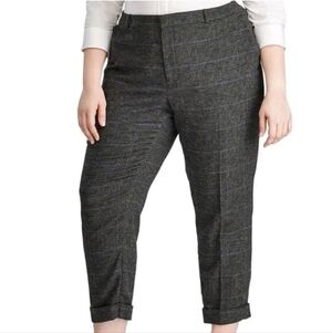 Lauren Ralph Lauren Cropped Wool Blend Pants Career Wear Academia Preppy Gray 14